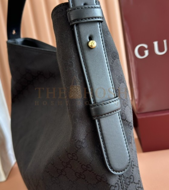 Gvc*1 Beatrix Black Calfskin Shoulder Bag with Horsebit Detail Model 850546 Italy Size 40x36x12cm Master Quality