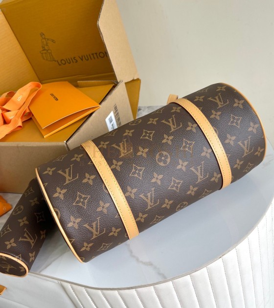 L0vis Vvtt0n LV Vintage Monogram Papillon Tote Bag Brown SIze 30×15×15cm Master Quality