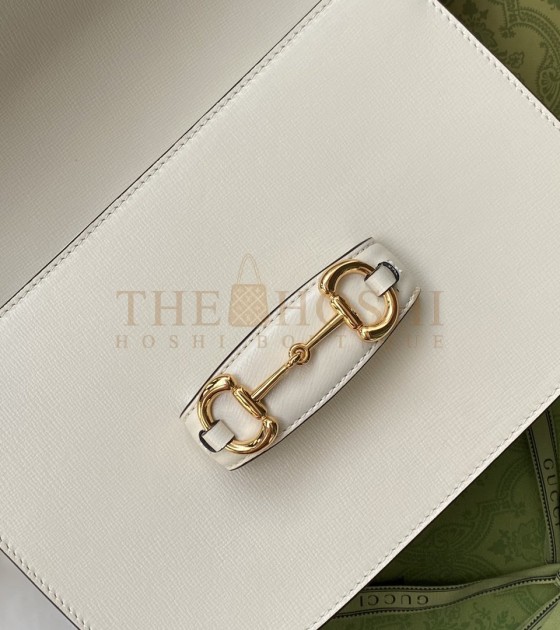 Gvc*1 1955 Horsebit Bag Leather Withe Size 25×18×8cm 602204 Master Quality