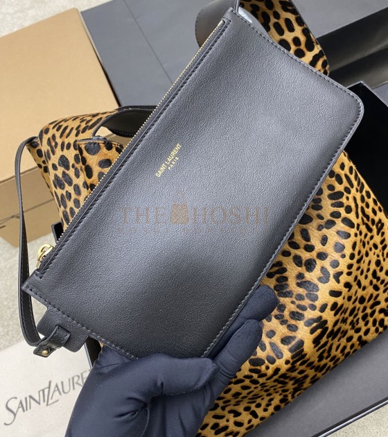 Sa1nt Lau*nt Y51 Jamie Hobo Bag Cow Hair & Lambskin with Leopard Print Size 30×31×13cm Master Quality