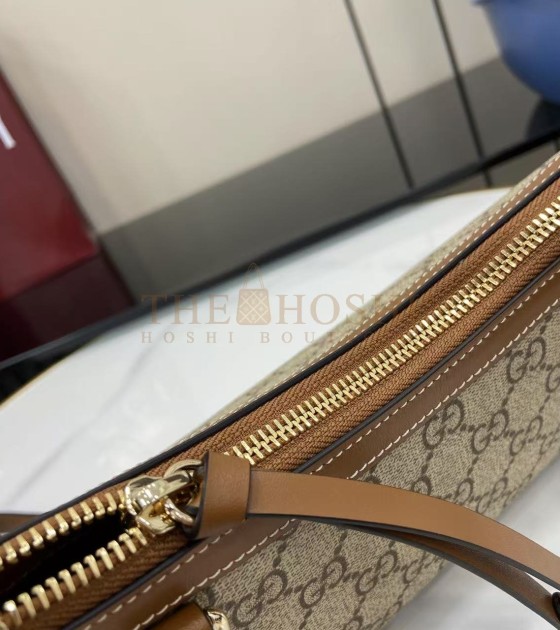 Gvc*1 GG Emblem Fall Collection Beige Ebony GG Canvas Shoulder Bag 22*14*8cm Master Quality