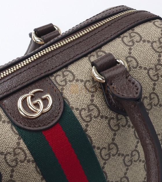 Gvc*1 Ophidia Medium Shoulder Bag Brown Leather 25*14*17cm Master Quality