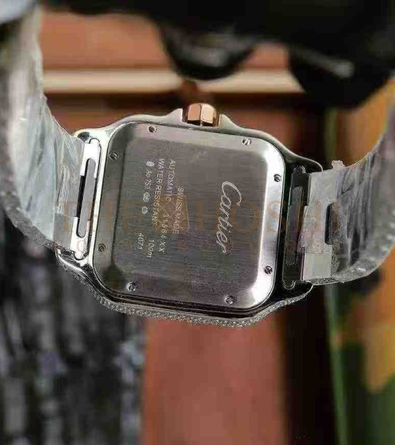 Ca*t1er Santos de Ca*t1er Automatic Watch D1am0nd Beze 41.9×31.5 mm 100m