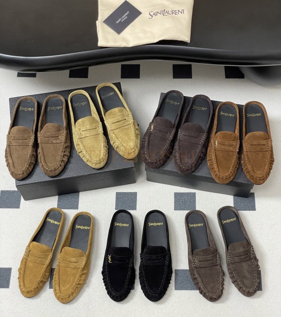 Sa1nt Lau*nt Y51 Le Loafer Suede Eel Texture Mule Master Quality