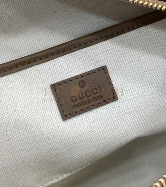 Gvc*1 Half Horsebit Shoulder Bag Brown GG Embossed Suede Brown 31.5×17×12cm