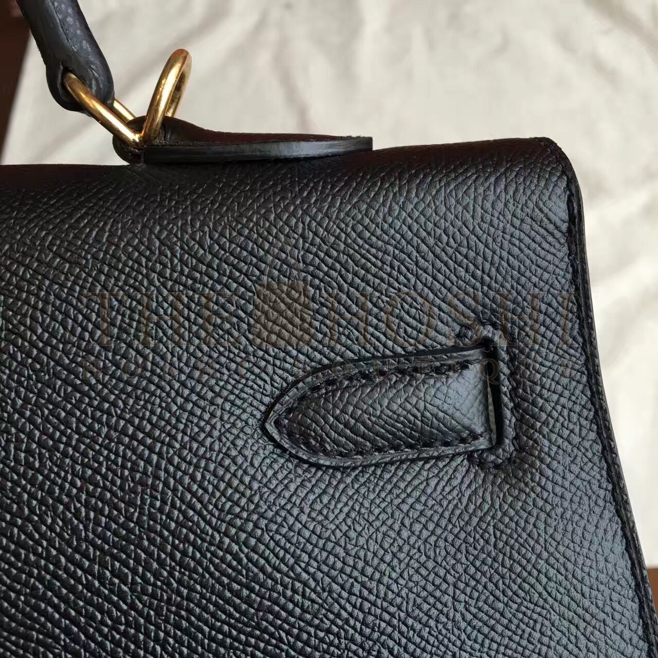 H**me5 Black Epsom Kelly 35cm Handmade Bag Master Quality