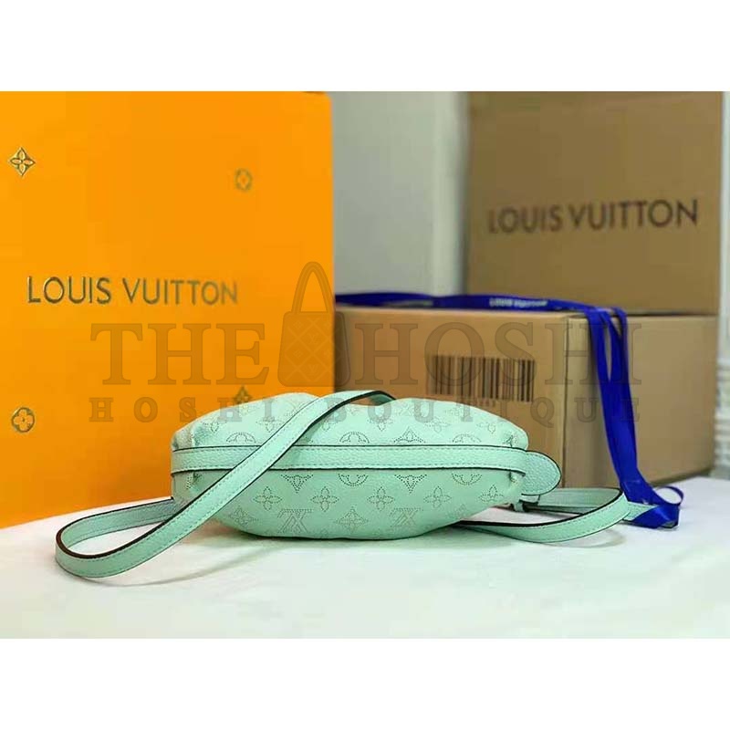 L0vis Vvtt0n LV Women Scala Mini Pouch Green Mahina Perforated Calf Leather Master Quality