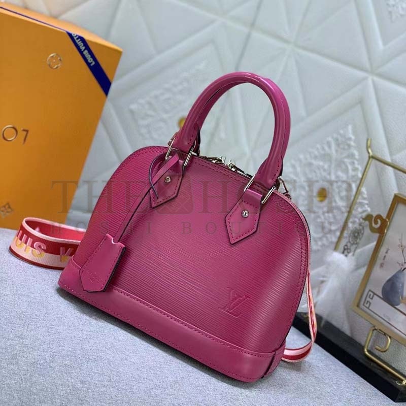 L0vis Vvtt0n LV Women Alma BB Handbag Pink Epi Grained Cowhide Leather Master Quality