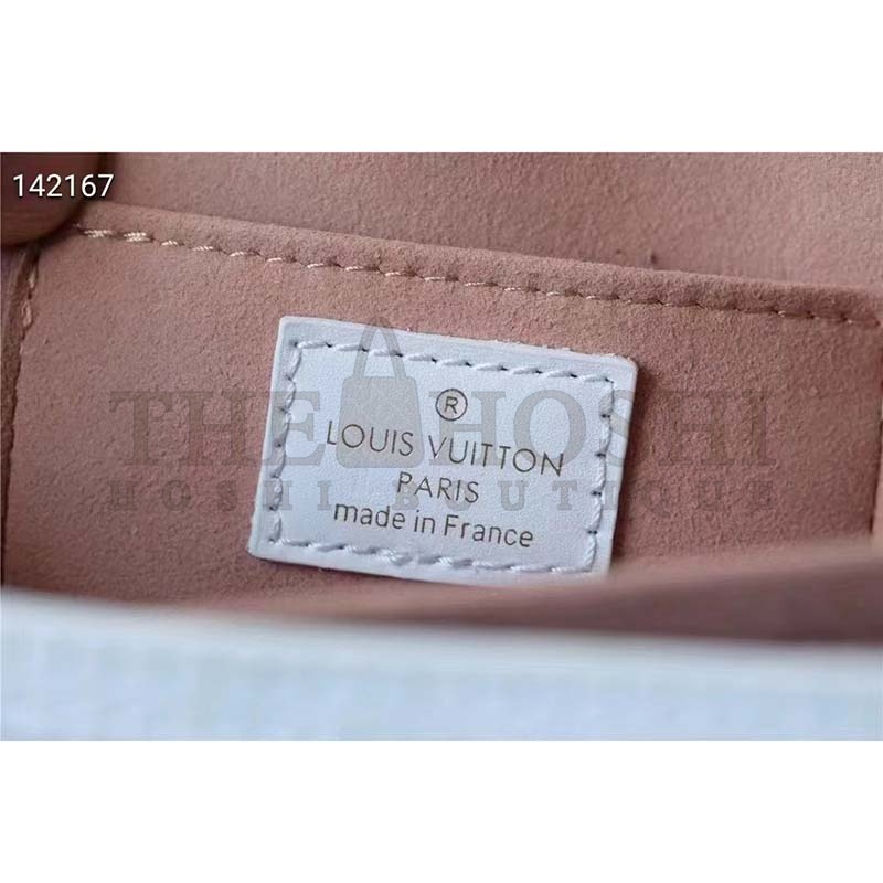 L0vis Vvtt0n LV Women Dauphine East West Handbag White Calfskin Leather Master Quality