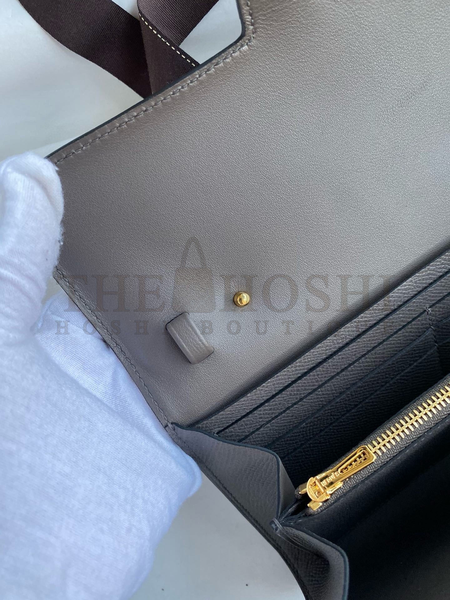 H**me5 Constance To Go Wallet in Etain Epsom Calfskin Master Quality