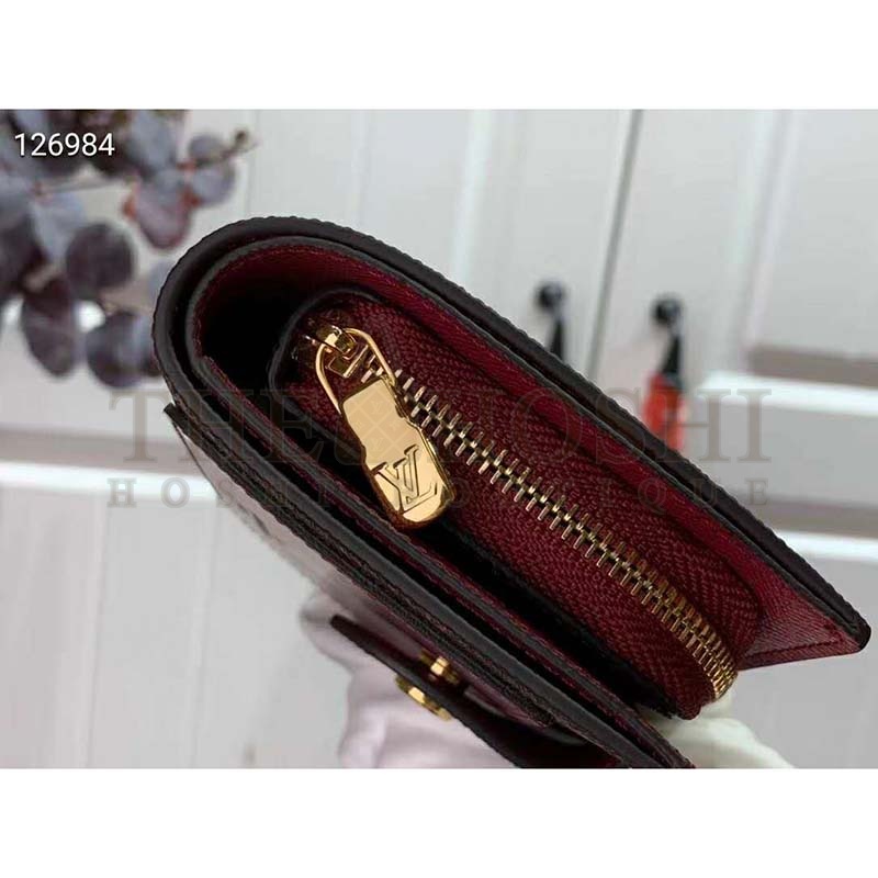 L0vis Vvtt0n LV Women Juliette Wallet Monogram Coated Canvas-Rose Master Quality