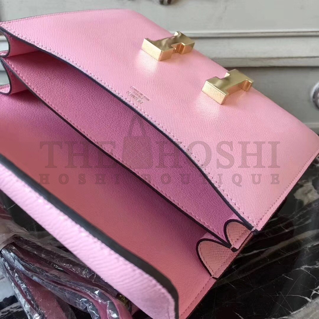 H**me5 Pink Constance MM 24cm Epsom Leather Bag Master Quality