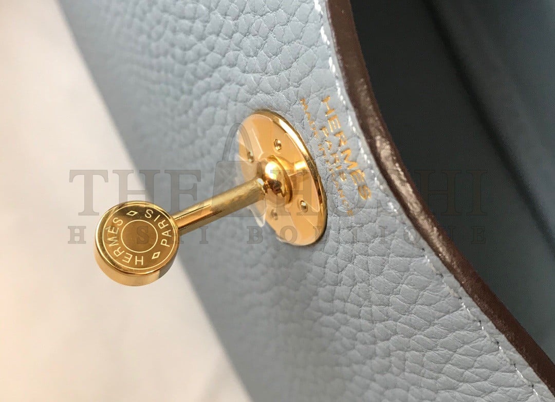 H**me5 Lindy Mini Bag In Blue Lin Clemence Leather GHW Master Quality