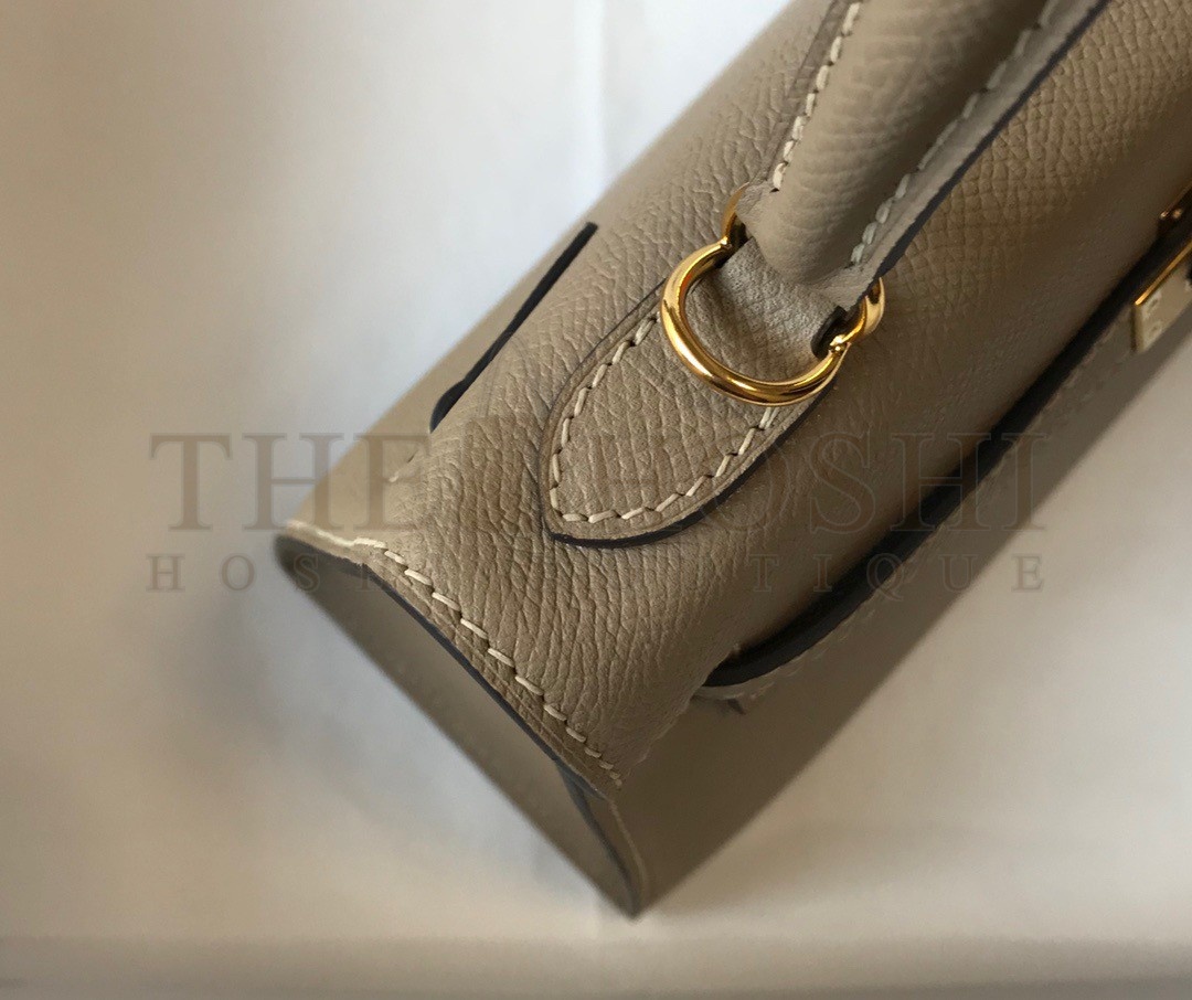 H**me5 Kelly 28cm Sellier Bag in Gris Tourterelle Epsom Calfskin GHW Master Quality