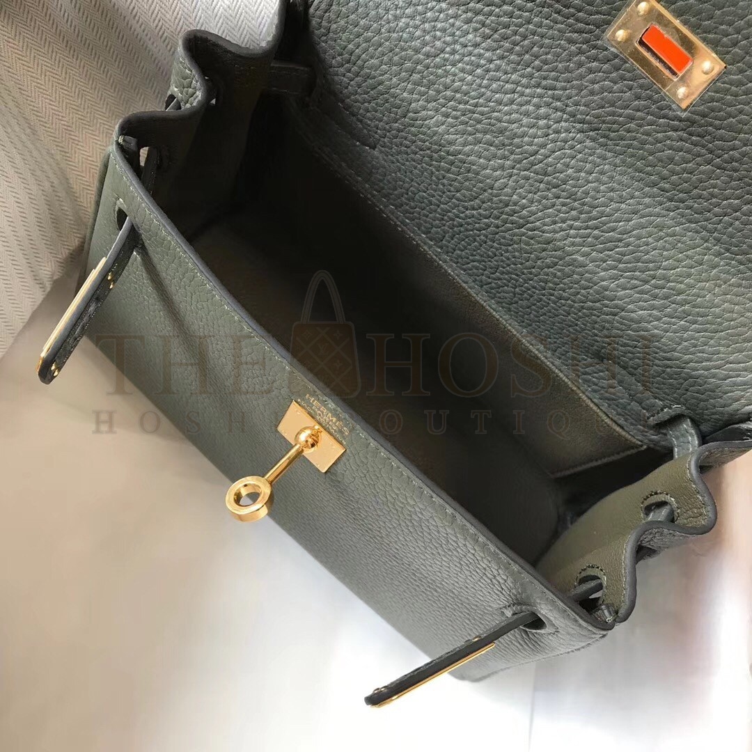H**me5 Mini Kelly 20cm Bag In Canopee Clemence Leather Master Quality