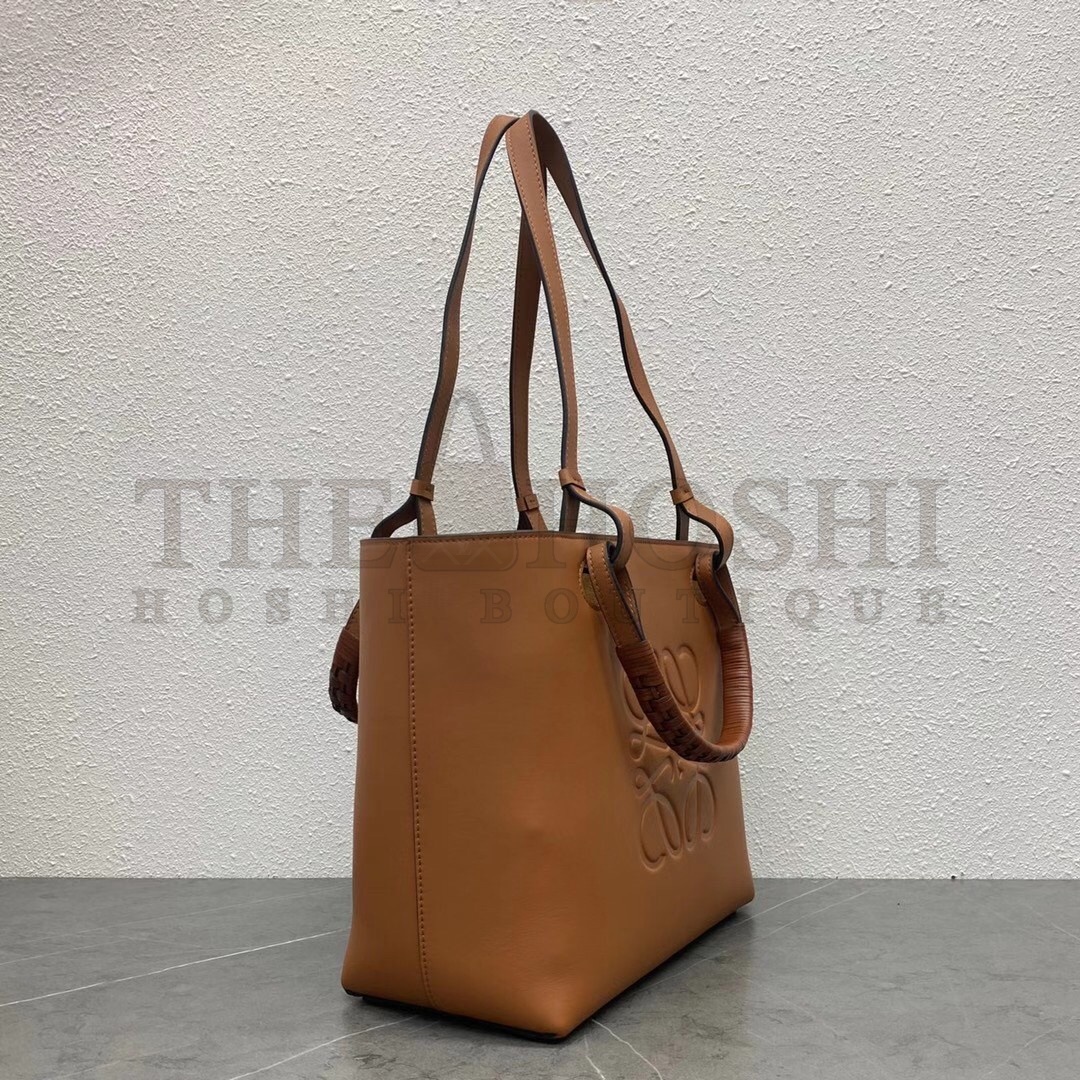 L0ew* Anagram Small Tote In Brown Classic Calfskin Master Quality