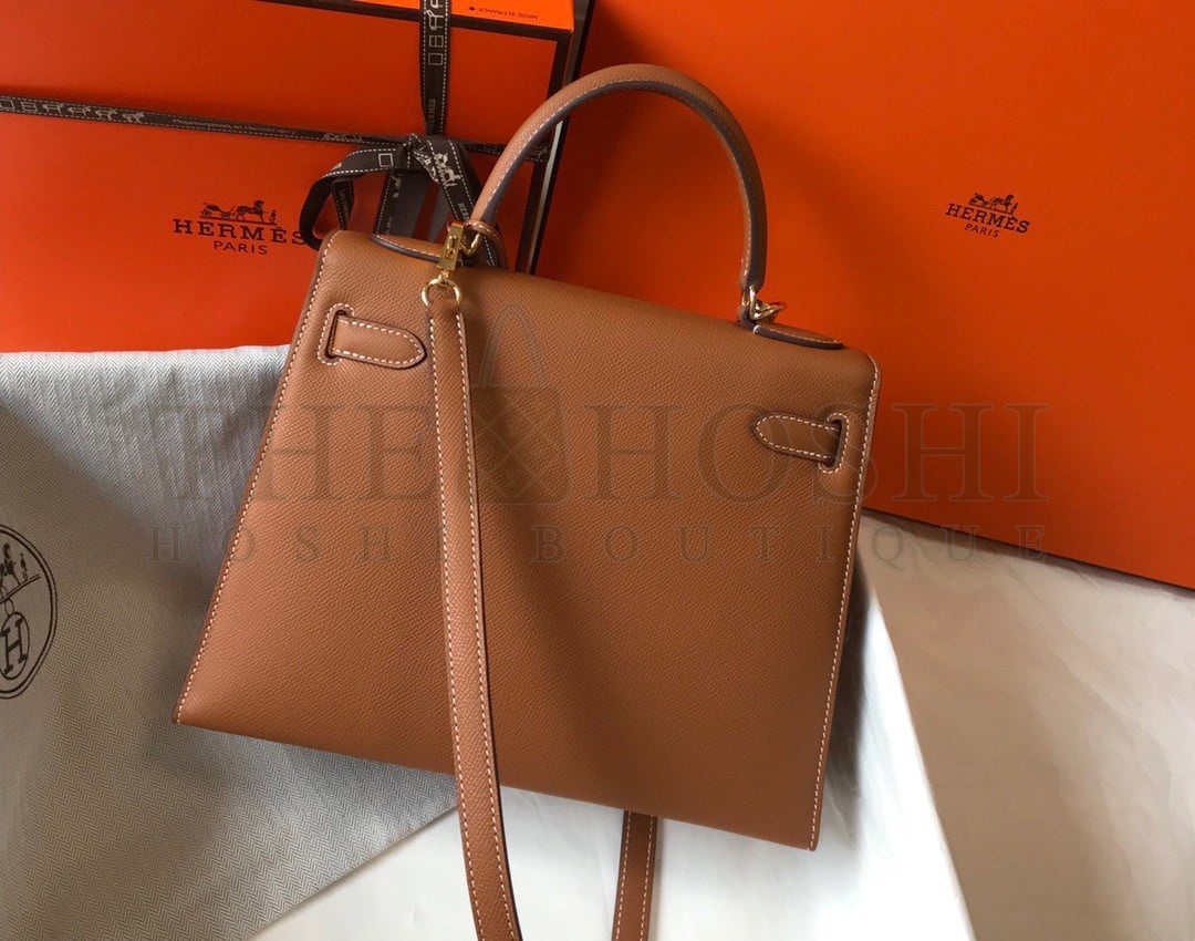H**me5 Kelly 25cm Sellier Bag in Gold Epsom Calfskin GHW Master Quality