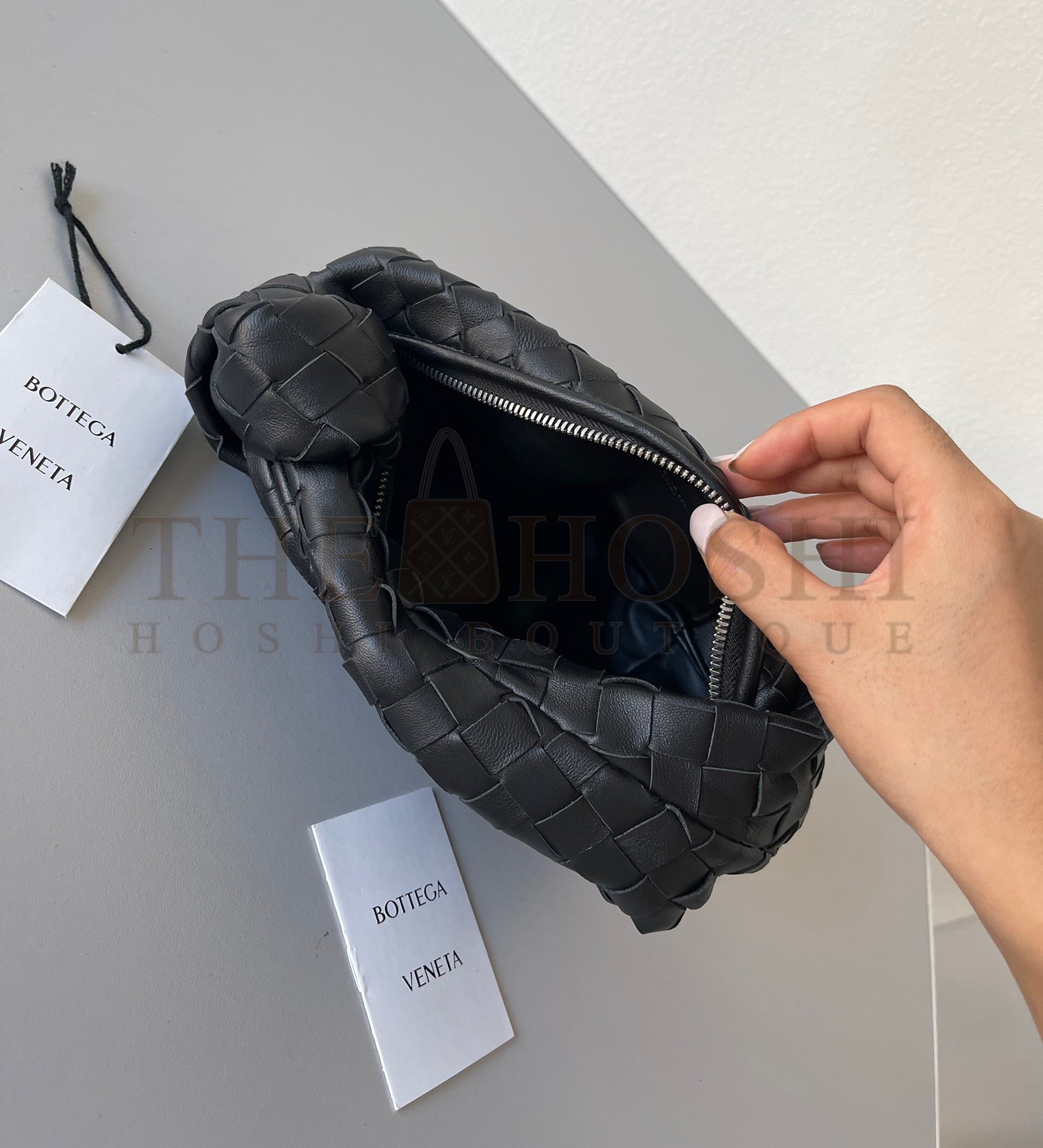 B0tt*ga Ven*ta BV Jodie Mini Bag In Black Intrecciato Lambskin Master Quality