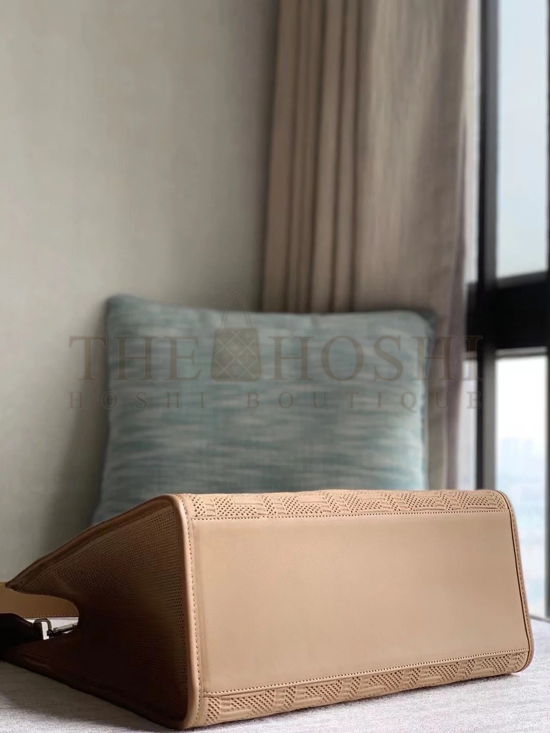 F**di Sunshine Medium Tote Bag In Beige FF Fabric Master Quality