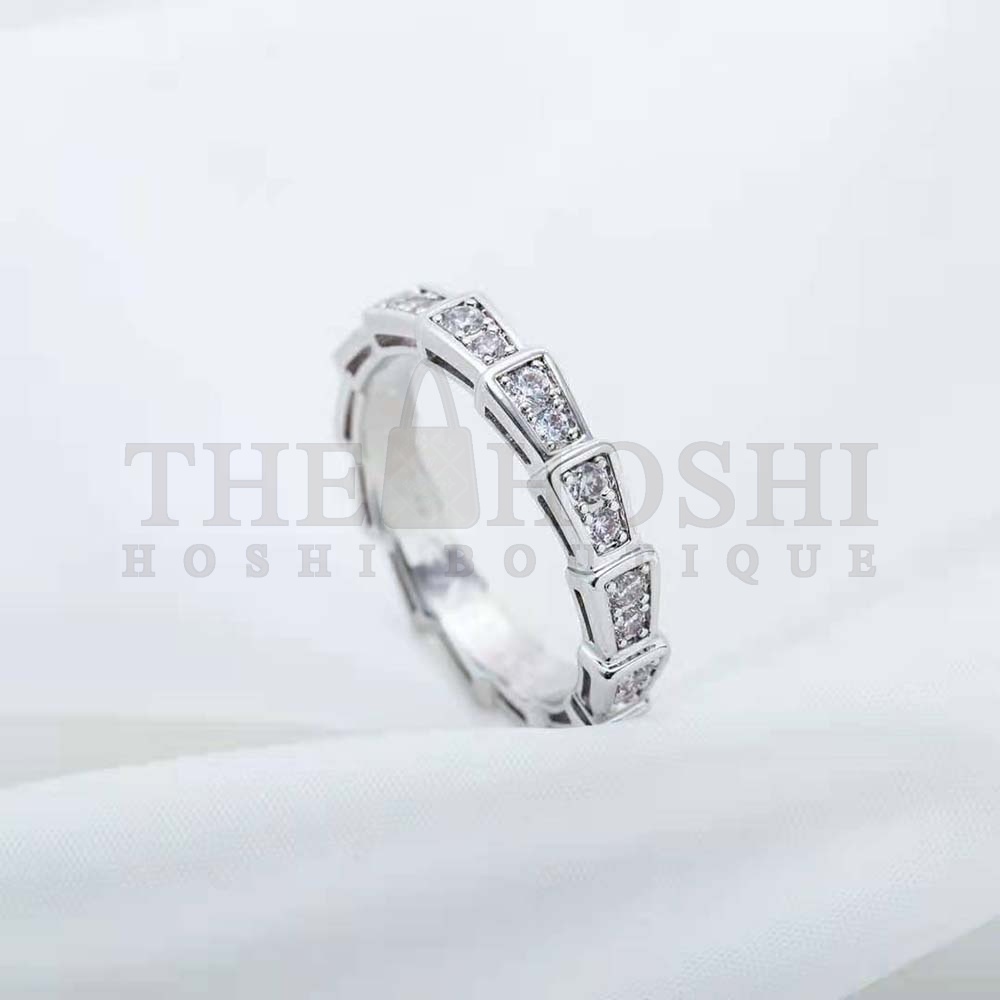 Bv1g*ai Women Precious Beauty of the Scales Serpenti Viper Ring Master Quality