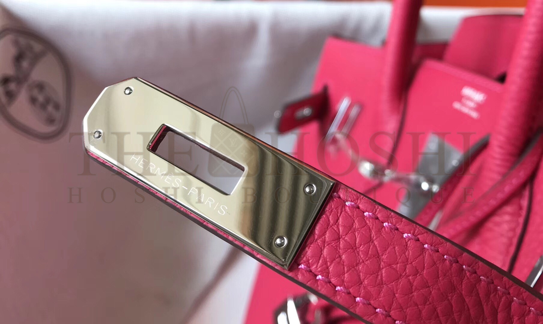 H**me5 Rose Red Clemence Birkin 30cm Bag Master Quality