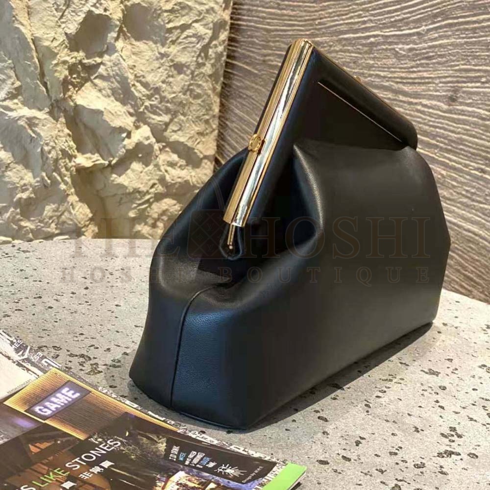 F**di Women First Medium Nappa Leather Bag-Black Master Quality