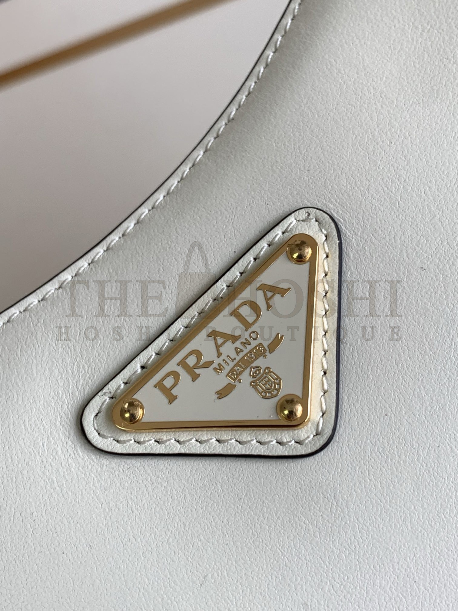 Pra*a Arque Mini Shoulder Bag in White Leather Master Quality