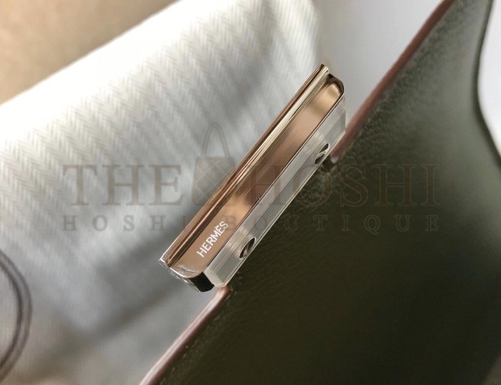 H**me5 Mini Constance 18cm Epsom Vert Olive Bag Master Quality