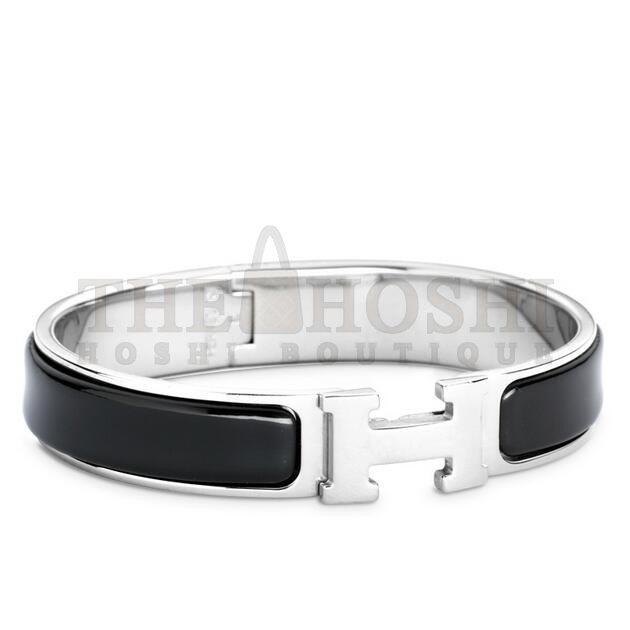 H**me5 Black Enamel Clic H PM Bracelet Master Quality