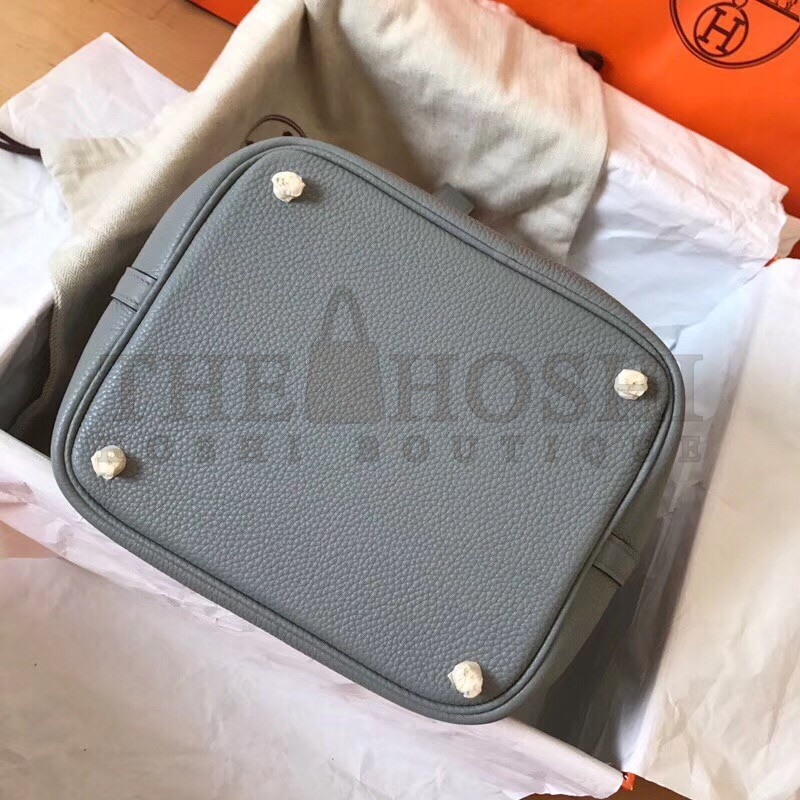 H**me5 Bicolor Picotin Lock PM 18cm Blue Lin Bag Master Quality