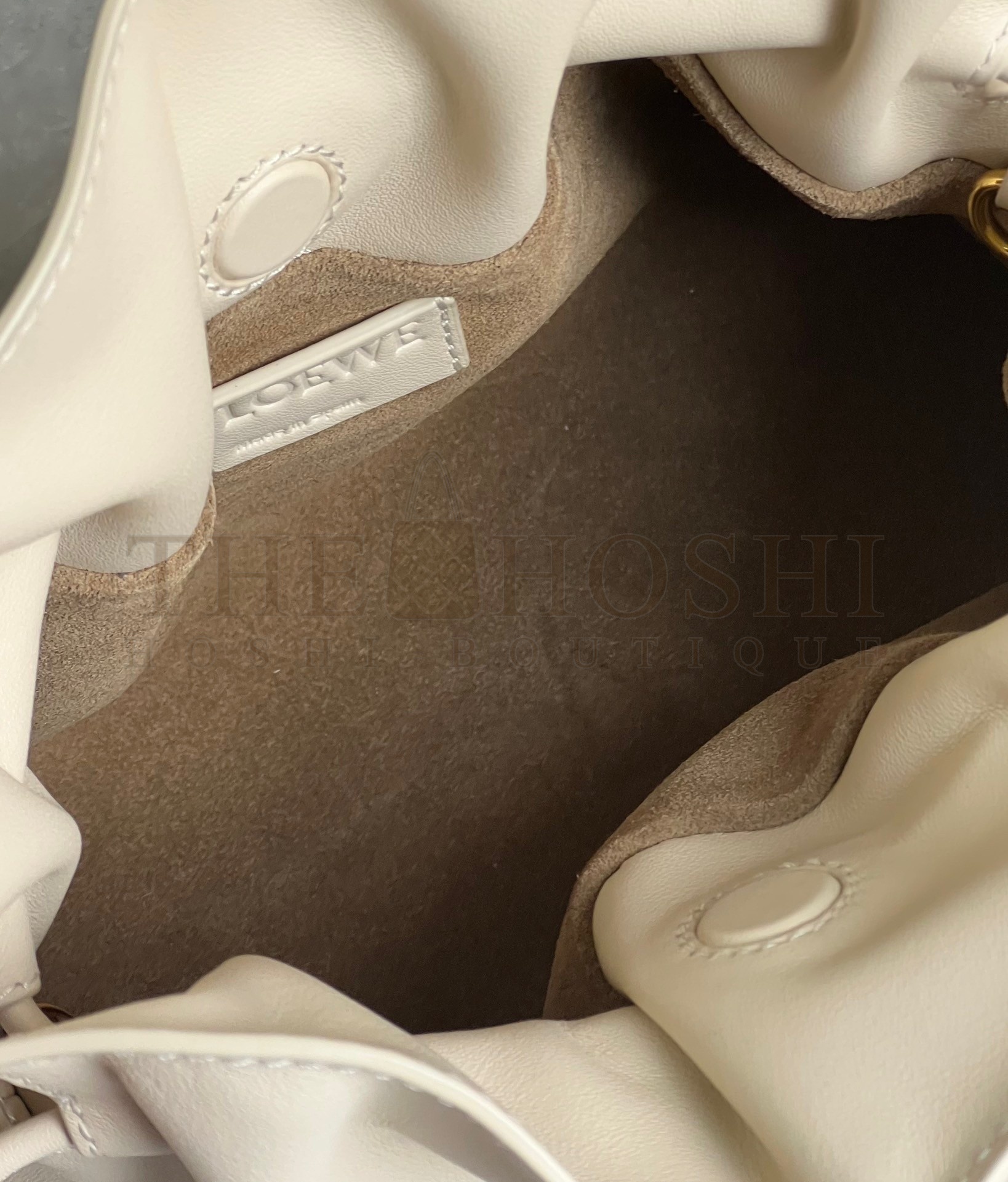 L0ew* Mini Flamenco Clutch Bag In Angora Calfskin Master Quality