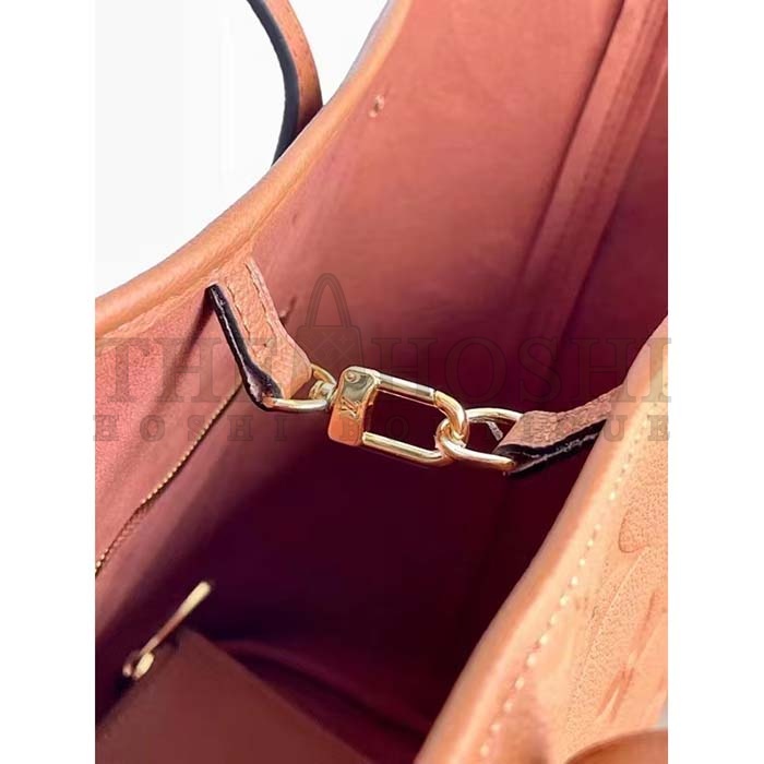 L0vis Vvtt0n LV Women Neverfull MM Tote Brown Embossed Cowhide Leather Master Quality