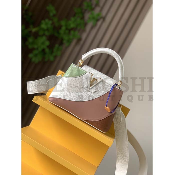 L0vis Vvtt0n LV Women Capucines Mini Handbag Taurillon Patent Leather Smooth Calfskin Master Quality