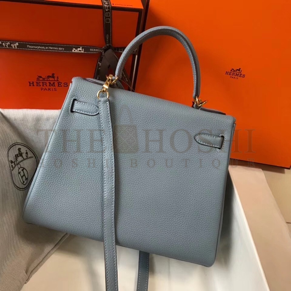 H**me5 Blue Lin Clemence Kelly 25cm GHW Bag Master Quality