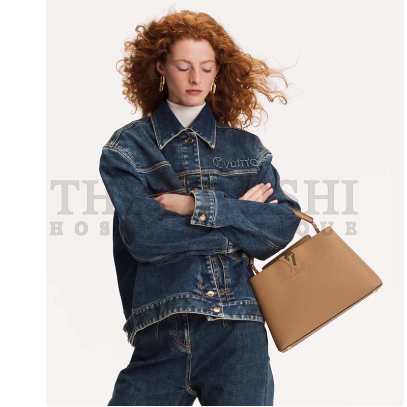 L0vis Vvtt0n LV Women Capucines MM Handbag Gold Arizona Taurillon Cowhide Master Quality