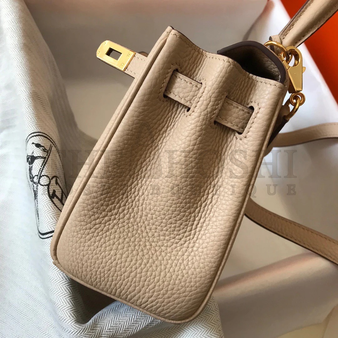 H**me5 Kelly 20cm Bag In Trench Clemence Leather GHW Master Quality