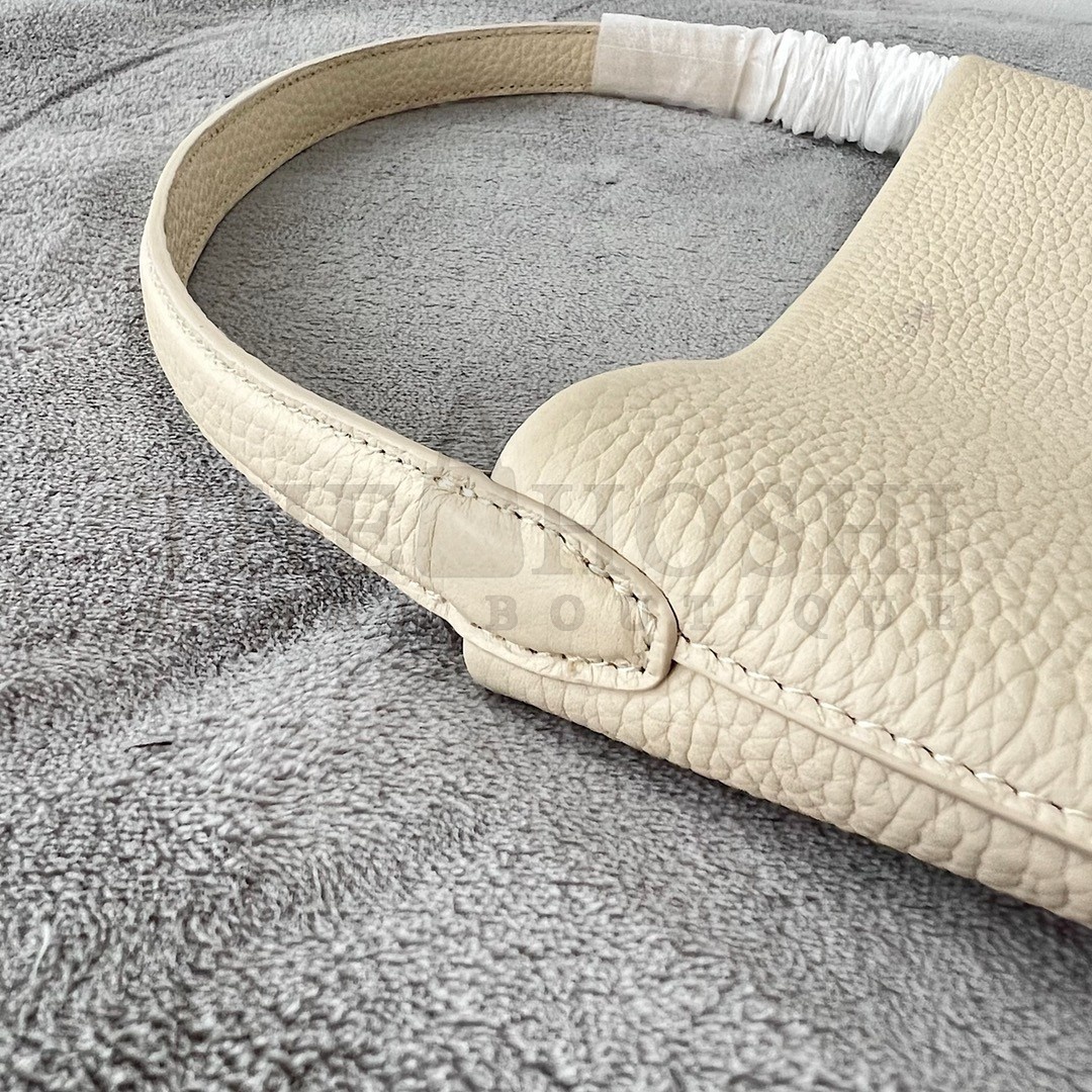 The R0w Small N/S Park Tote in Ivory Grained Leather Master Quality