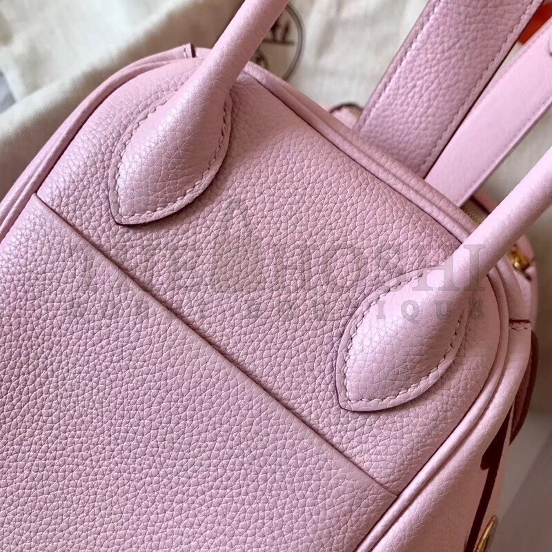 H**me5 Rose Dragee Lindy 26cm Clemence Handmade Bag Master Quality