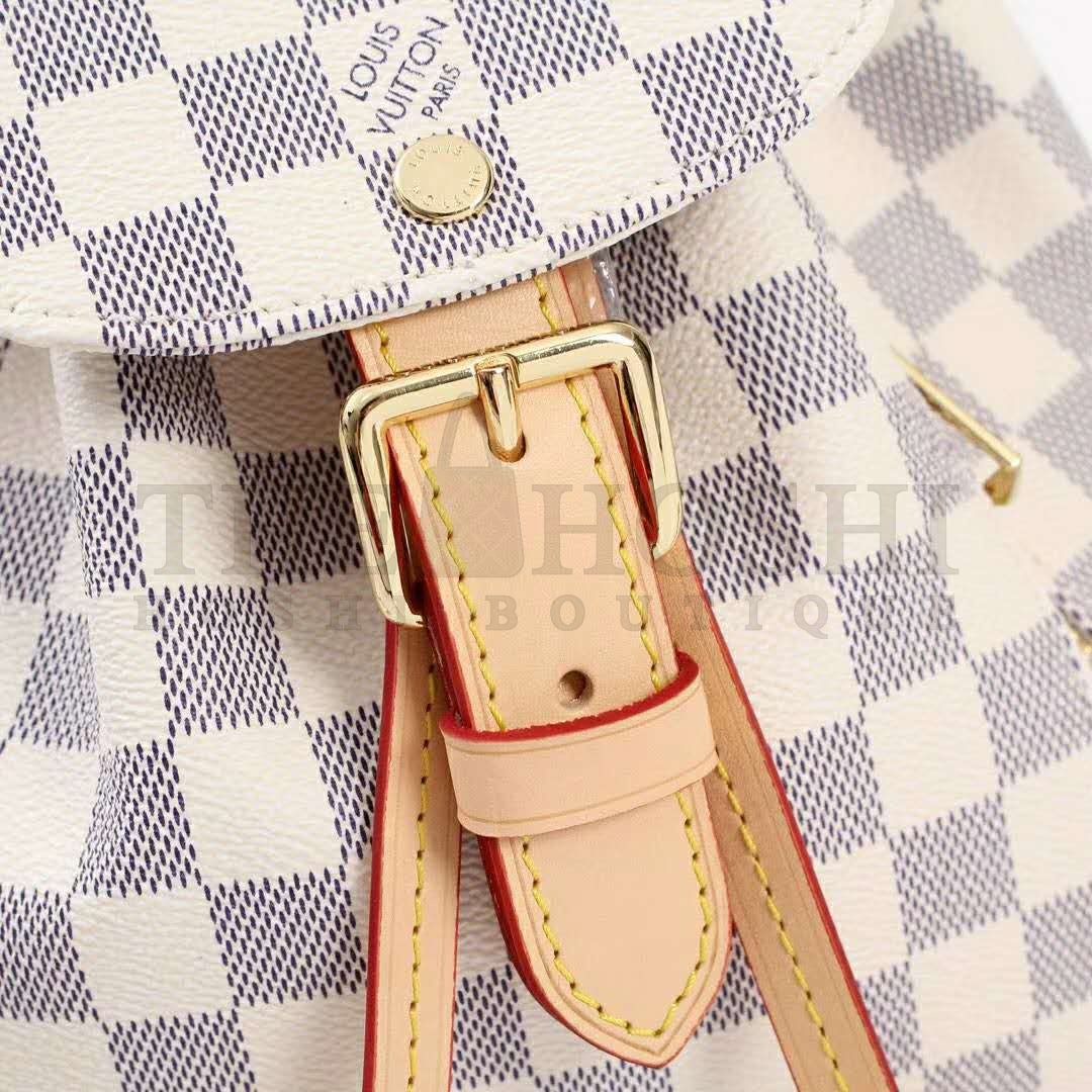 L0vis Vvtt0n LV Women Sperone BB Backpack in Damier Azur Canvas-Beige Master Quality