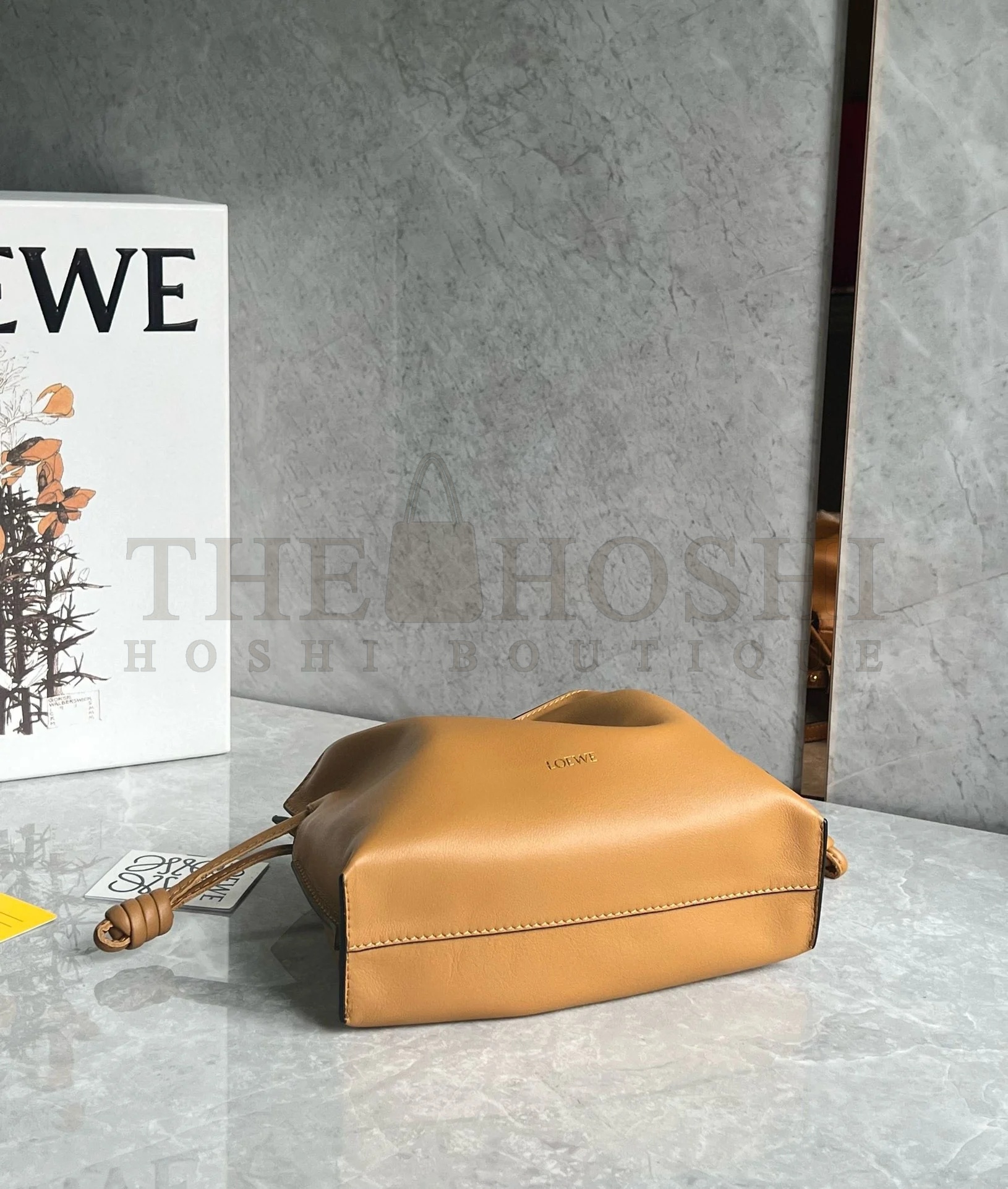 L0ew* Mini Flamenco Clutch Bag in Warm Desert Nappa Calfskin Master Quality