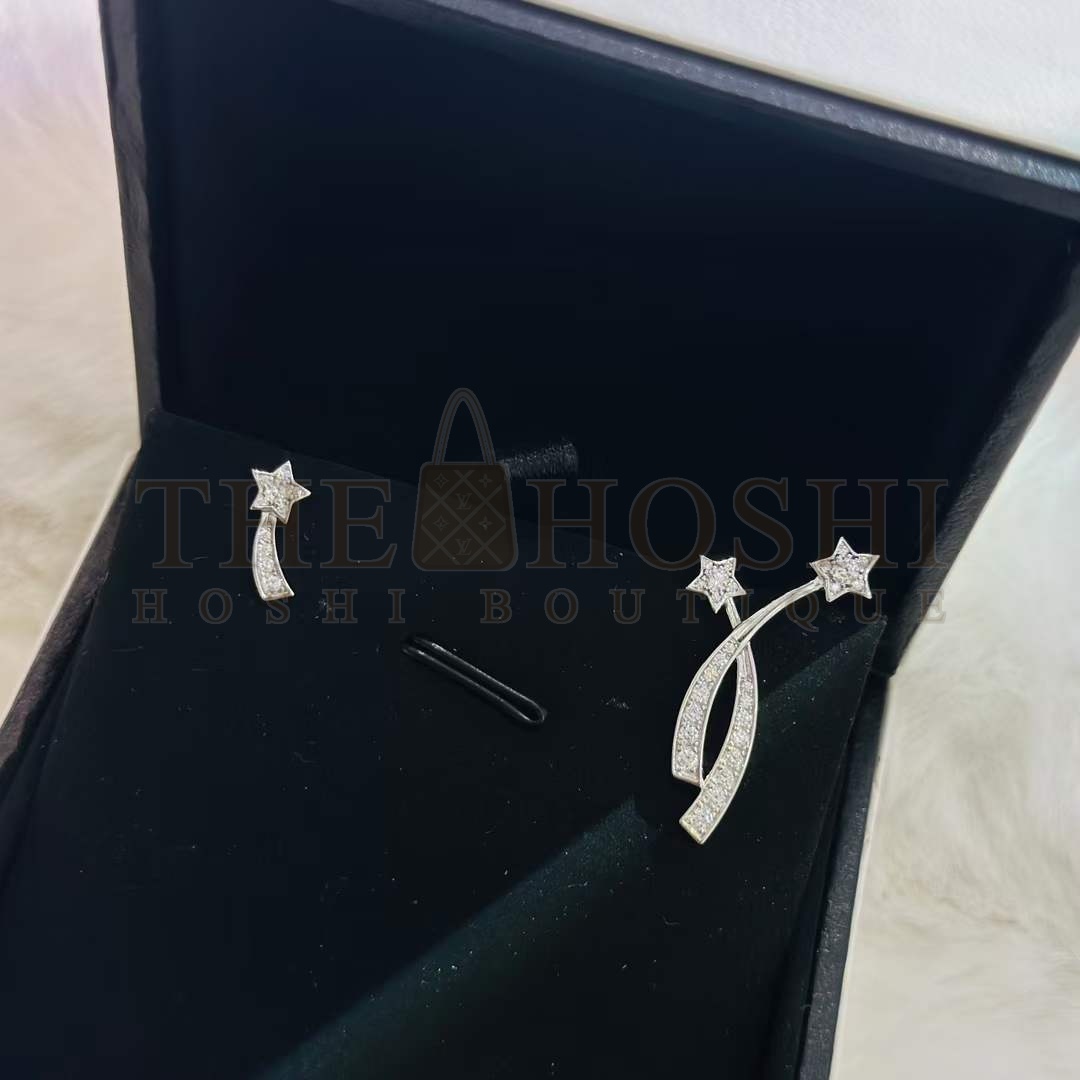 Ch**el Women CC Etoile Filante Earrings 18K White Silver D1am0nds Master Quality