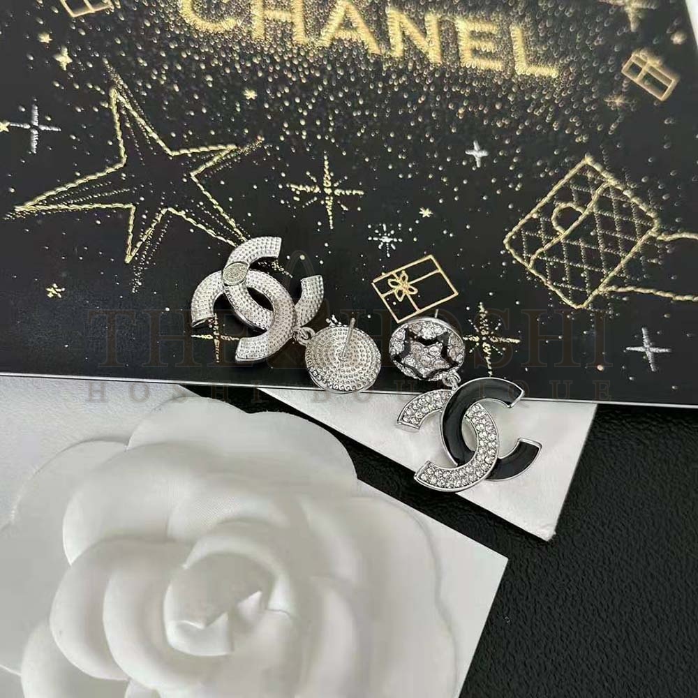 Ch**el Women Pendant Earrings in Metal and Strass Master Quality