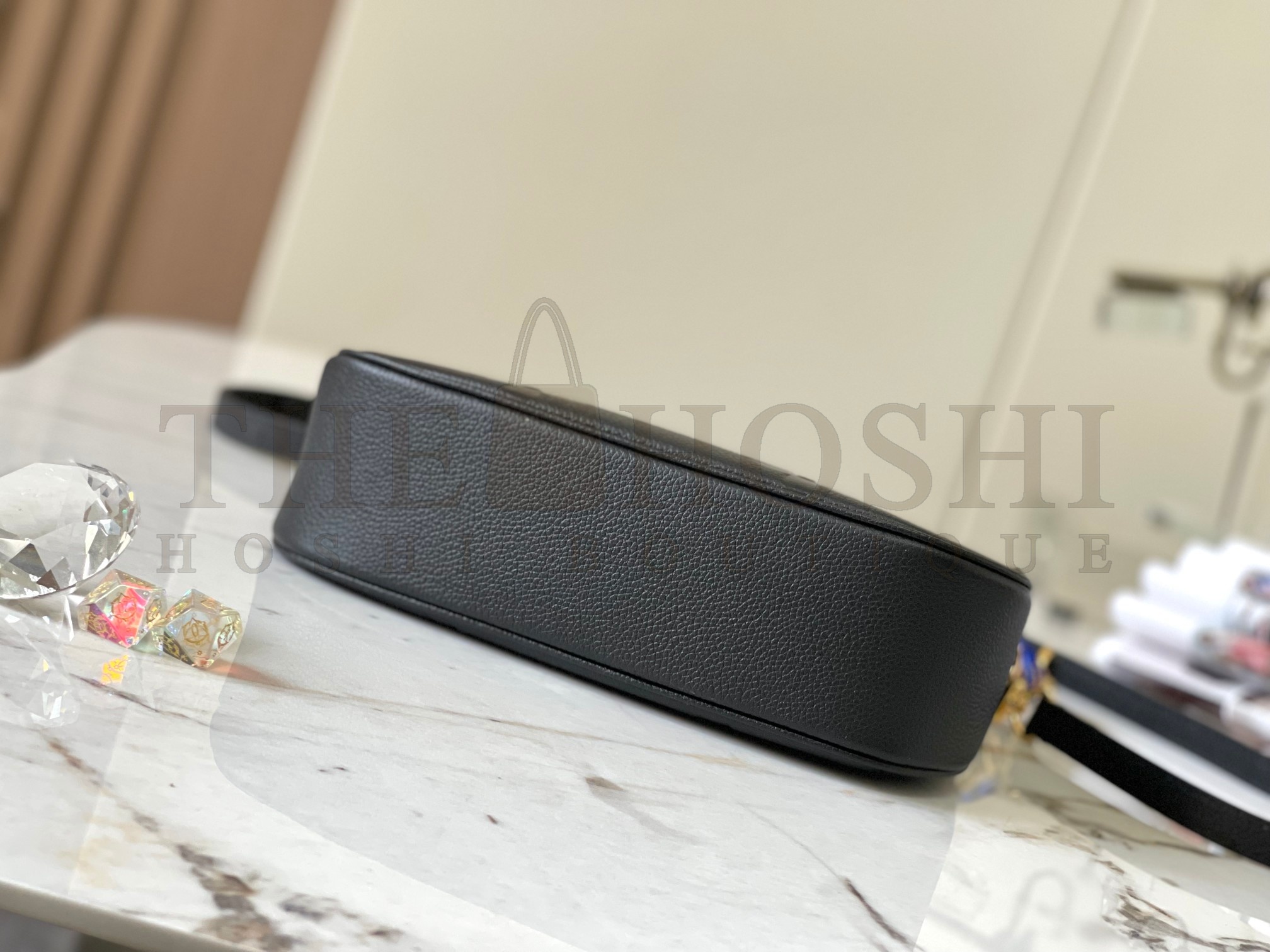 L0vis Vvtt0n LV Women Bagatelle Black Handbag Monogram Empreinte Embossed Grained Cowhide M46002 Master Quality