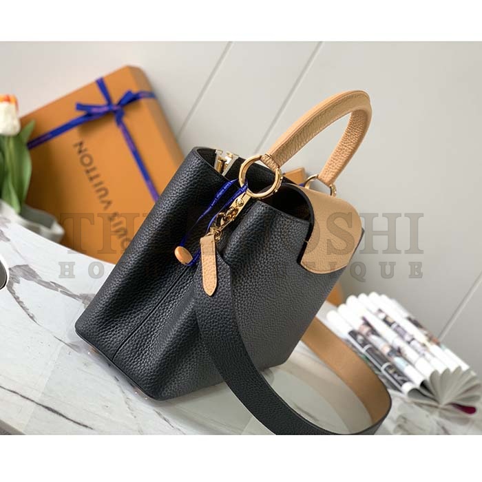 L0vis Vvtt0n LV Women Capucines MM Handbag Black Beige Red Taurillon Leather Master Quality