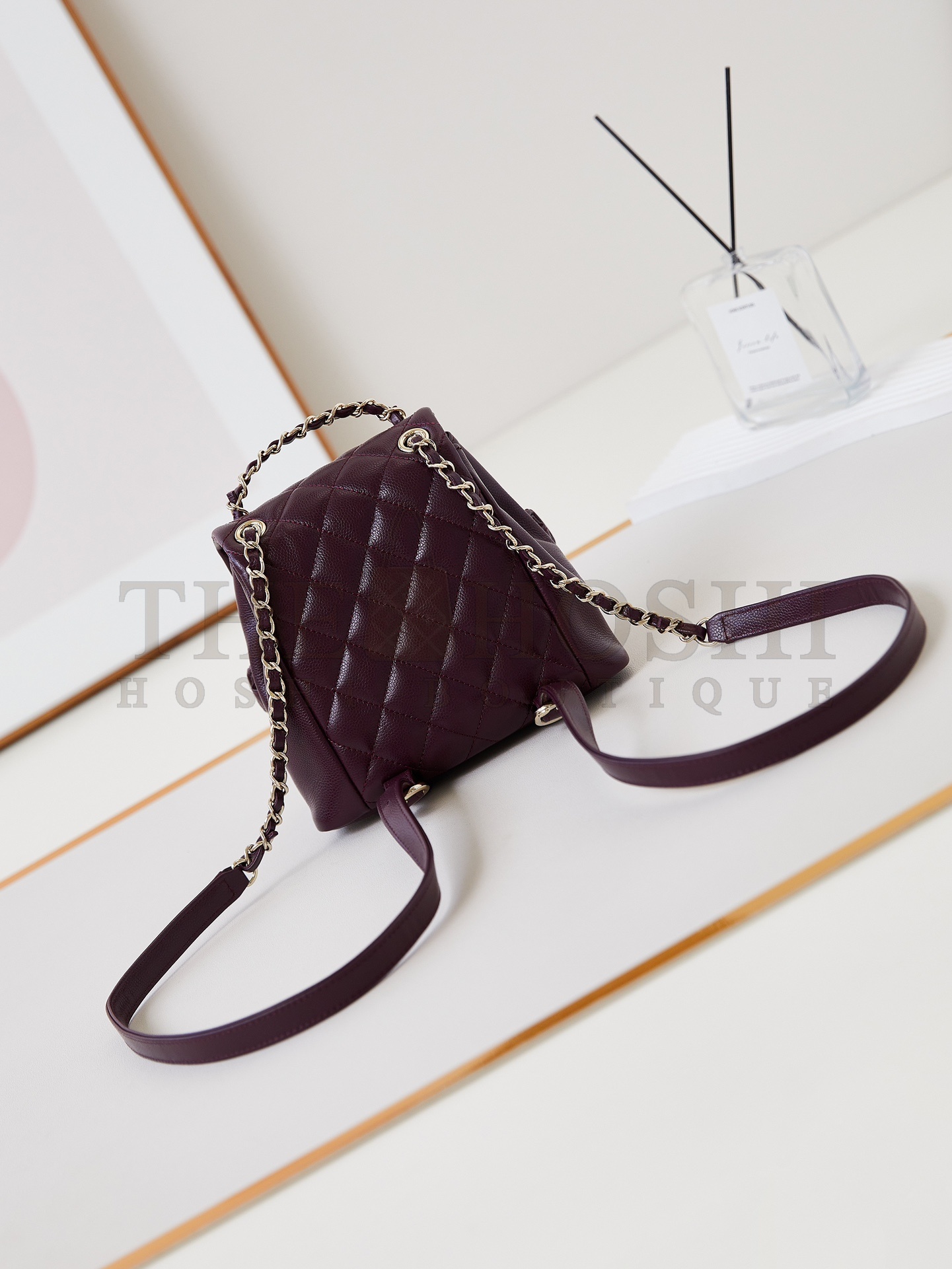 Calfskin Quilted Mini Duma Pockets Drawstring Backpack  Ch**el Master Quality