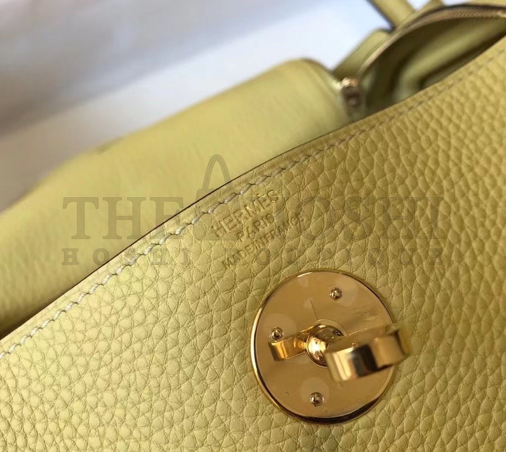 H**me5 Lindy 30cm Bag In Jaune Poussin Clemence Leather Master Quality