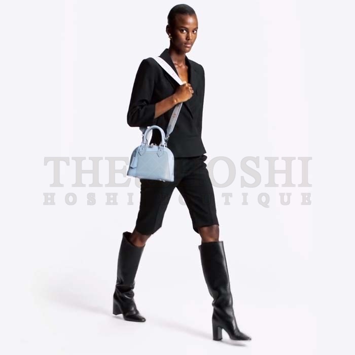 L0vis Vvtt0n LV Women Alma BB Handbag Cloud Blue Epi Grained Smooth Cowhide Leather Master Quality