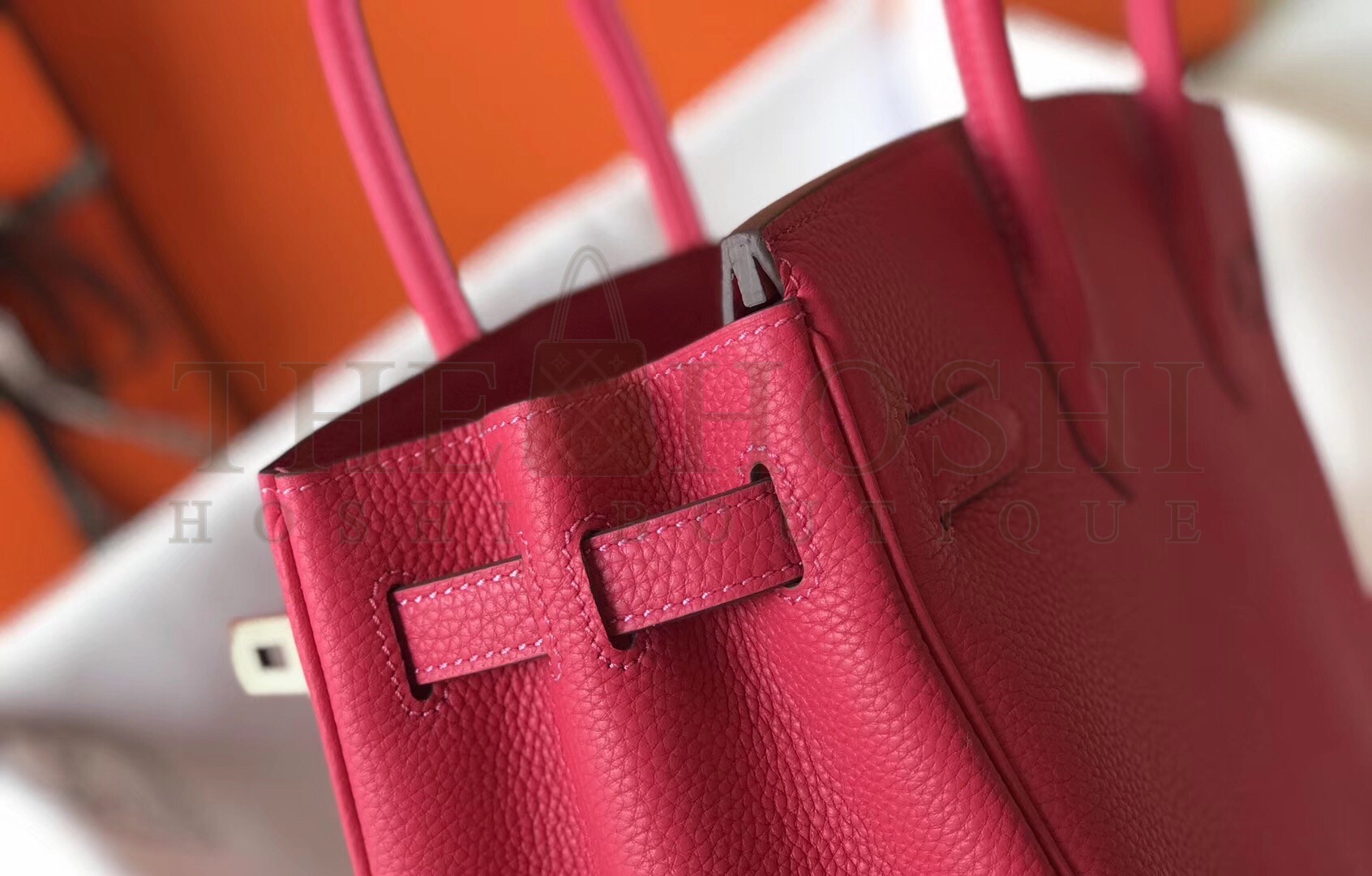 H**me5 Rose Red Clemence Birkin 30cm Bag Master Quality