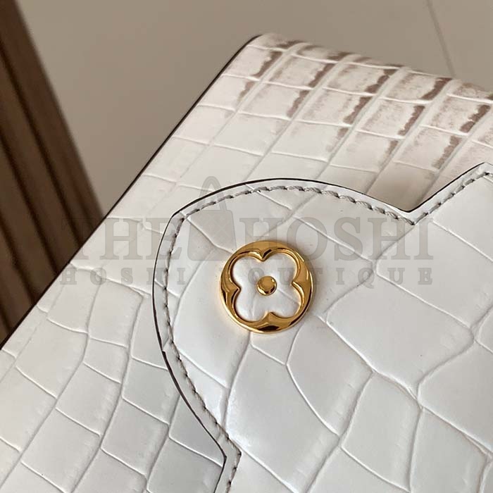 L0vis Vvtt0n LV Women Capucines Mini Handbag Beige Brown Brilliant Crocodilien Leather Master Quality