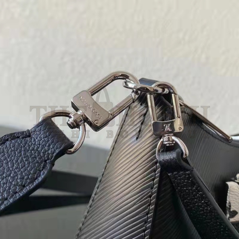 L0vis Vvtt0n LV Women Marelle Handbag Quartz Black Epi Grained Cowhide Canvas Master Quality